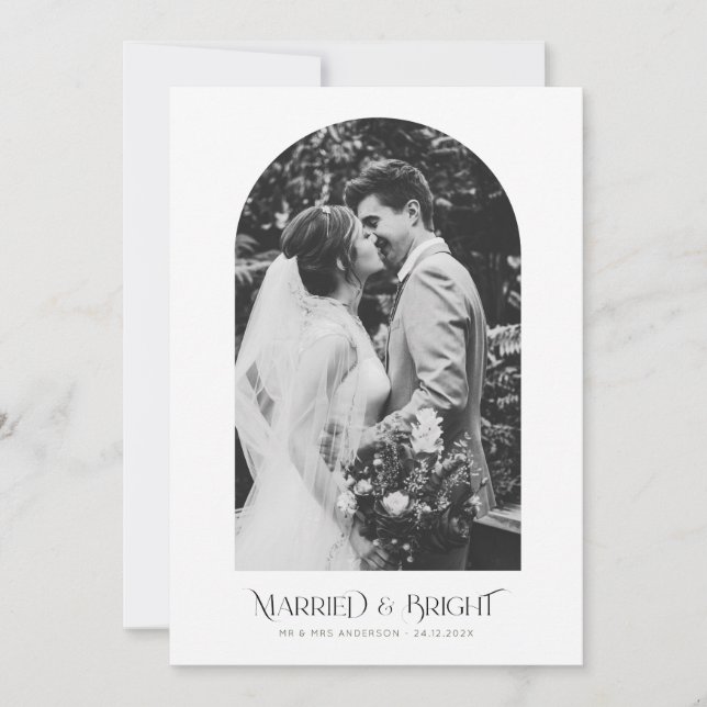 julskript ark semester bröllopsannonsering kort (Framsida)