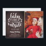 Julskript Boho Chalkboard Photo Julkort<br><div class="desc">En ritbordsdesign för helgdag av foton som du kan anpassa med ditt favoritfoto,  ditt meddelande,  namn och år på en kalkylbords bakgrund. De omvända funktionerna som faller snöflingor på en matchande kritersbakgrund. Designad av Thisisnotme©</div>