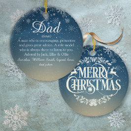 Julskript Fader, Pappa, Papa Definition Julgransprydnad Keramik