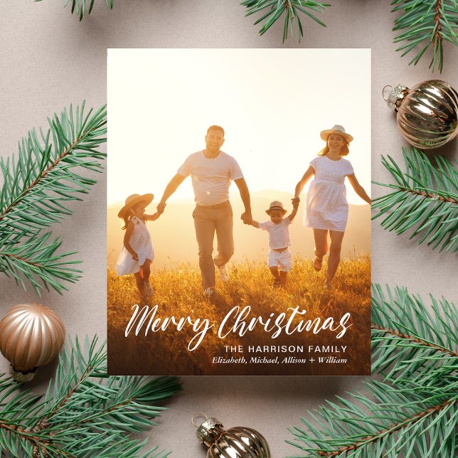 Julskript Fotoöverlägg Julkort (Share the love and warmth of the season with your personalized photo Christmas card)