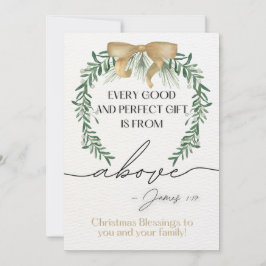 Julskript, hälsningskort James 1:17 Julkort