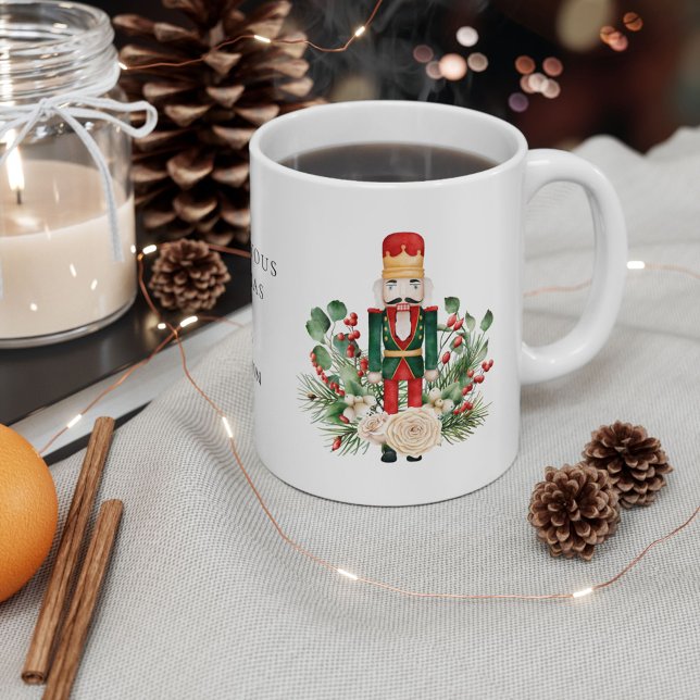 Julskript, Nutcracker-Helgdagar, Personlig Kaffemugg (Nutcracker Script Christmas Holidays Coffee Mug)