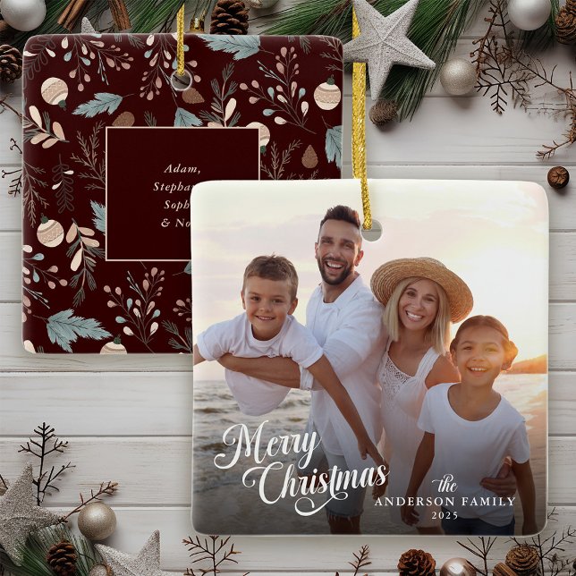 Julskript Photo Boho Greenery jul Julgransprydnad Keramik (Skapare uppladdad)