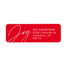 Julskript - röd Julens helgdag returadress Returadress Etikett