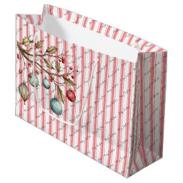 Julskript Vattenfärg Ornaments Rosa Rand