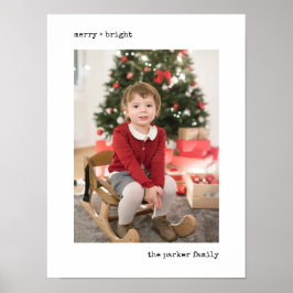 Julskrivmaskin | Svartvit med foto Poster