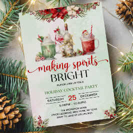 Julsksej Party Skapar Spirits Bright Inbjudningar