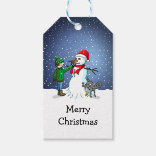 Julskulptur Presentetikett