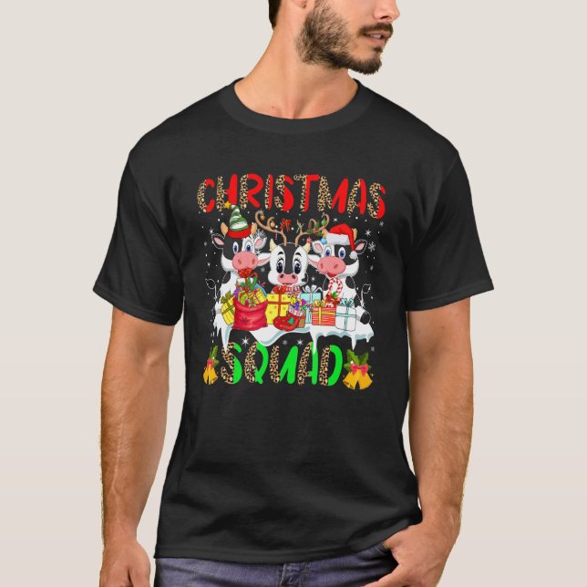 Julskvad Leopard Tre Tomte Ren Älva C T Shirt (Framsida)