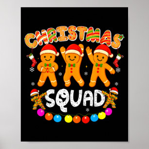 Julskvad Rolig Xmas Pepparkakor Familj Matchande Poster