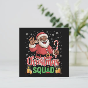 Julskvad Santa Afro Man Stolthet Svart Afrikan Julkort