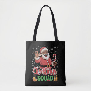 Julskvad Santa Afro Man Stolthet Svart Afrikan Tygkasse