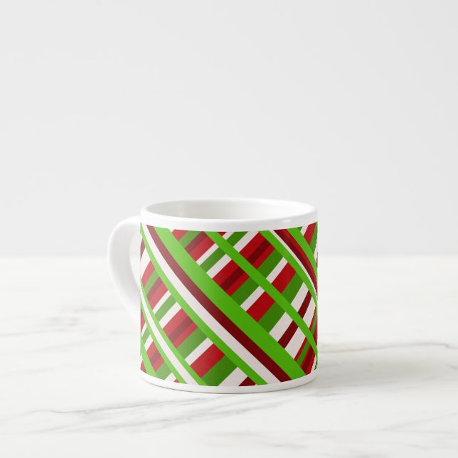 Julskvadroner diagonal espressomugg (Framsida vänster)