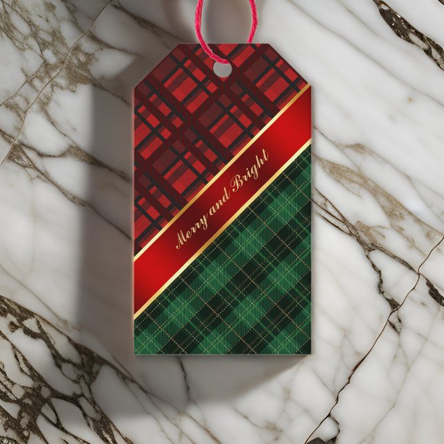 Julskvadt och Ribbon Grönt och Röd Presentetikett (Skapare uppladdad)