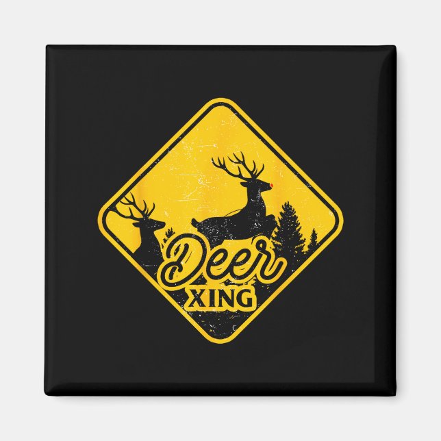 Julskylt för rådjur Funny M Magnet (Framsidan)