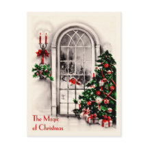 Julskyltning Vintage vykort