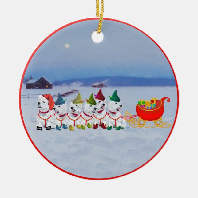 Julsläd Julgransprydnad Keramik (Framsidan)