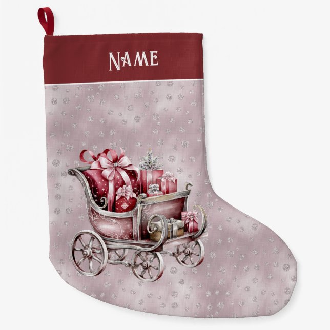 Julsläde med presenter Holiday Strumpa (Framsidan)