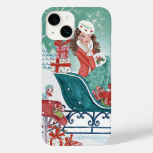 Julsläde shopping tjej Iphone 6 plus fodral