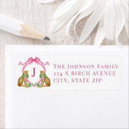 Julslangjulskransmonogram Returadress Etikett