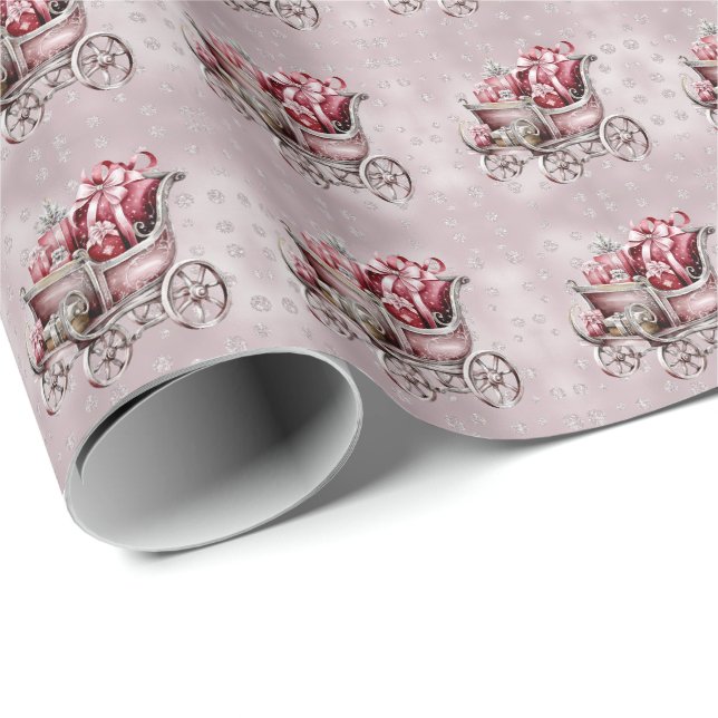 Julsleigh med Pappra skisser Presentpapper (Rullad Hörn)