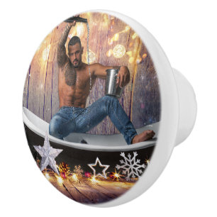 JulslipperyJoe silver guld stjärnor ljus blöt Knopp