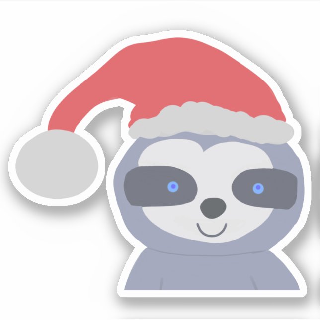 Julslott med Santa Hat Klistermärken (Framsida)
