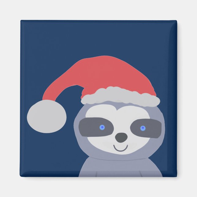 Julslott med Santa Hat Magnet (Framsidan)