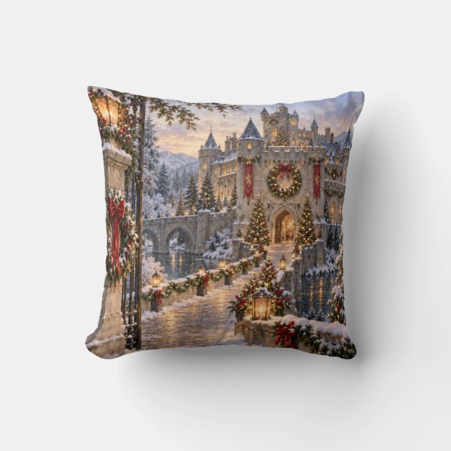 Julslott Vinterscen Kudde (Framsida)
