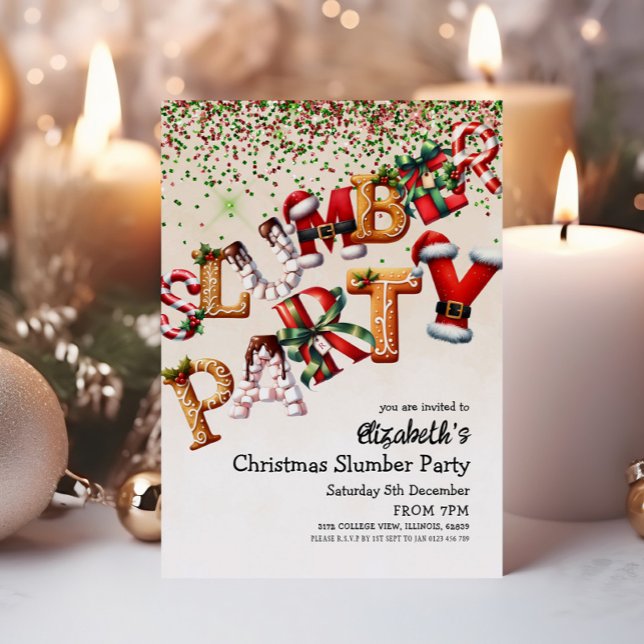 Julslumber, Födelsedagsfest Inbjudningar (Skapare uppladdad)