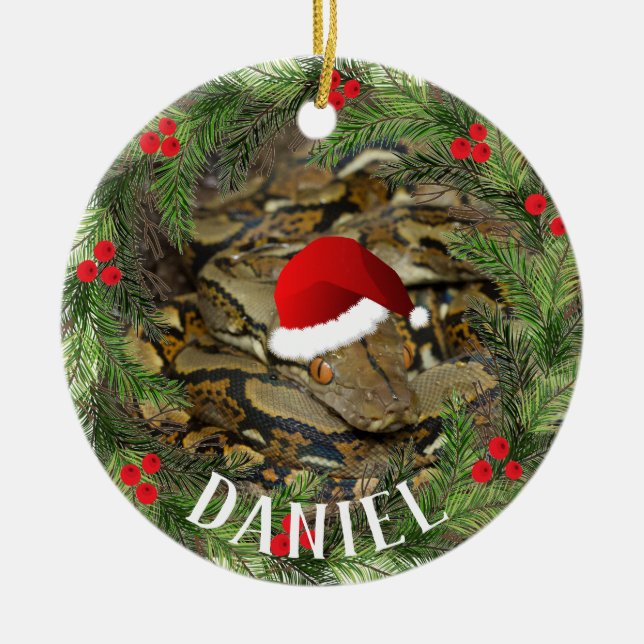 Julsnäcka Julgransprydnad Keramik (Framsidan)