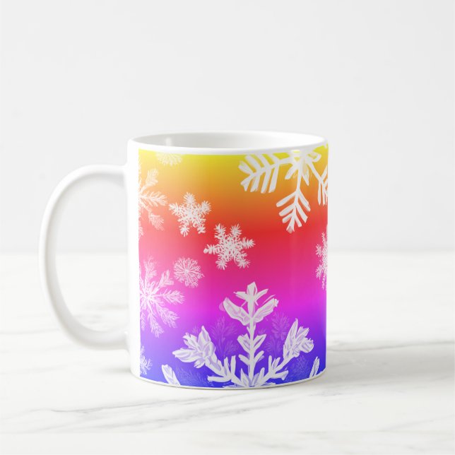 Julsnöflake Classic Resemugg, 11 oz Kaffemugg (Vänster)