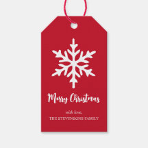 Julsnöflake Red Minimalist Julfest