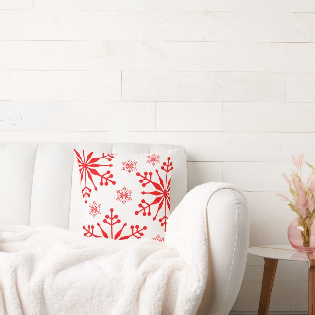 Julsnöflake Stil Cushion. Kudde (Soffa)