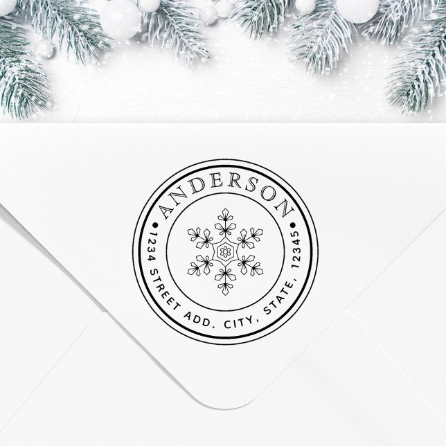 Julsnöflingfamiljen Namn runt Adress Självfärgande Stämpel (Skapare uppladdad)