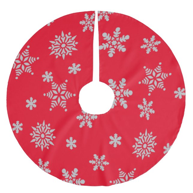 Julsnöflingor Julgransmatta Borstad Polyester (Framsidan)