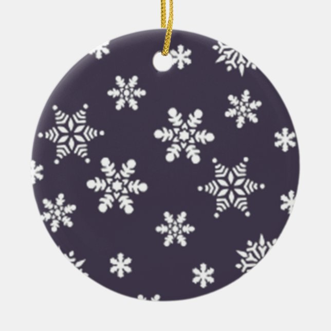 Julsnöflingor Julgransprydnad Keramik (Framsidan)