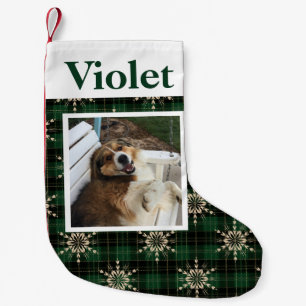 Julsnöflingor Roligt Kids eller Pets Photo Small C Liten Julstrumpa