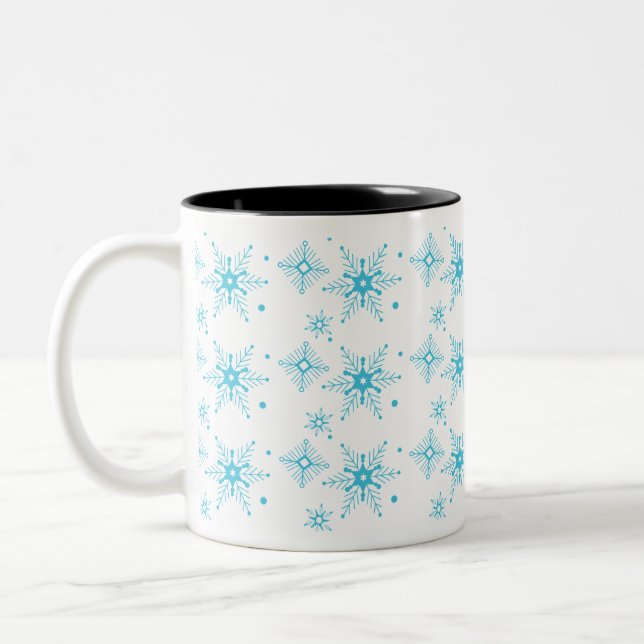 Julsnöflingor Två-Tonad Mugg (Vänster)