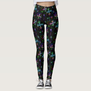 Julsnöflingordamasker Leggings