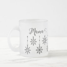 Julsnöflummen Mamma - redigerbart Frosted Mugg