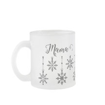 Julsnöflummen Mamma - redigerbart Frosted Mugg