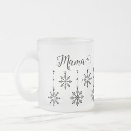 Julsnöflummen Mamma - redigerbart Frosted Mugg