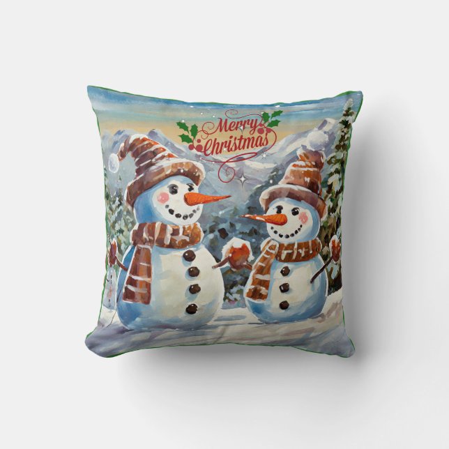 JulSnögubbar, God jul. Kudde (Framsida)