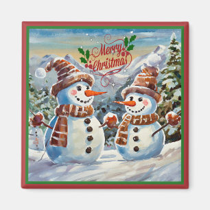 JulSnögubbar, God jul. Magnet