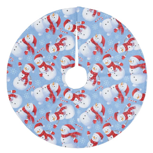 JulSnögubbar Julgransmatta Fleece (Framsidan)