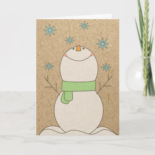 Julsnögubbe Helgkort (Framsida)