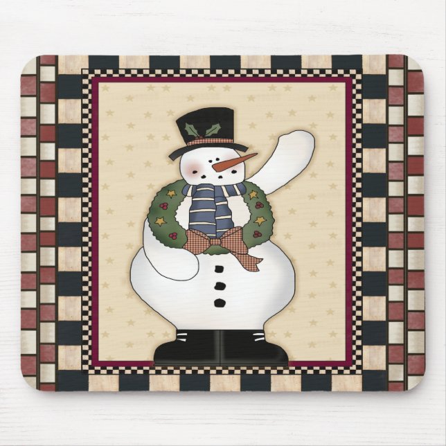 Julsnögubbe Mousepad Musmatta (Framsidan)