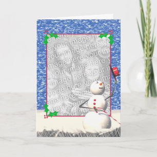 Julsnögubbe perfekta dag (fotoramen) helgkort