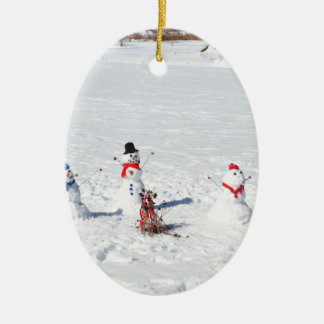 Julsnögubbear Julgransprydnad Keramik